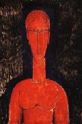 Amedeo Modigliani Red Bust oil on canvas